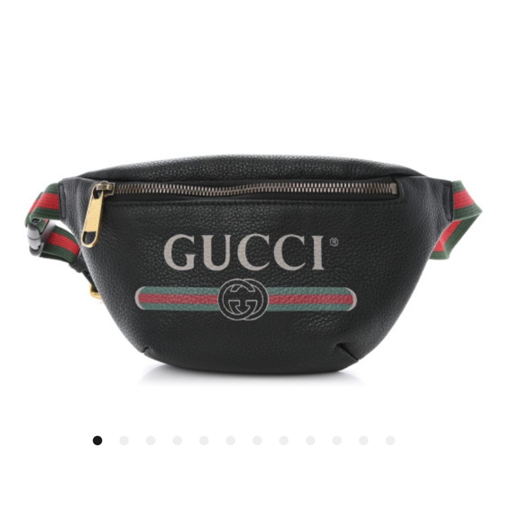 Gucci Black Crossbody Bag with Signature Stripe